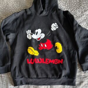 lululemon athletica Black Hoodie with Mickey Mouse Design